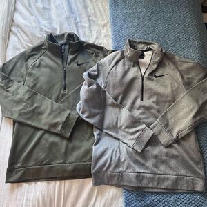 Bundle of 2 Men’s Nike quarter zip dri-fit jackets